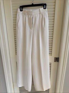 Aritzia Wide-Leg Dress Pants in White